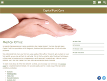 Tablet Screenshot of capitalfootcare.com